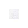 Vietri Papersoft Napkins Silver Monogram Cocktail Napkins - R (pack Of 20)