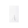 Vietri Papersoft Napkins Silver Monogram Guest Towels - A (pack Of 20)