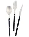 Vietri Pastello 3pc Place Setting In Black