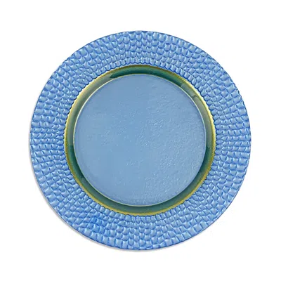 Vietri Pelli Glass Blue Salad Plate