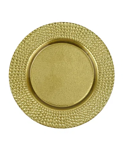 Vietri Pelli Glass Charger Plate In Gold