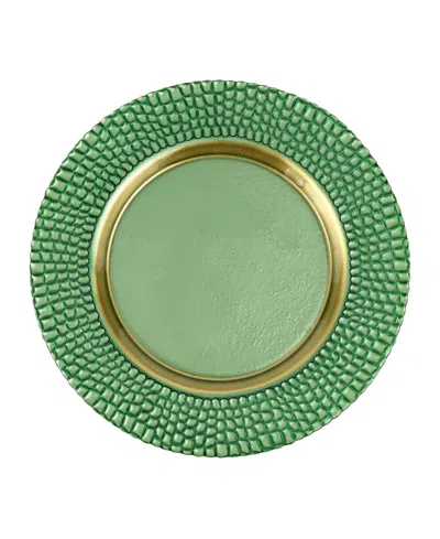 Vietri Pelli Glass Charger Plate In Green