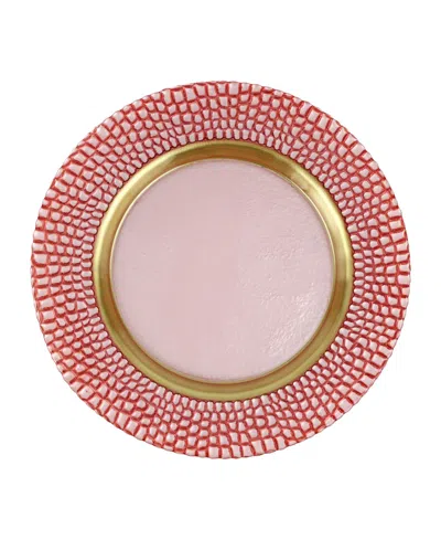 Vietri Pelli Glass Charger Plate In Pink