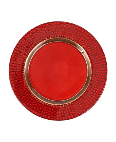 Vietri Pelli Glass Charger Plate In Red