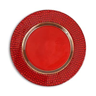 Vietri Pelli Glass Red Charger