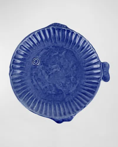 Vietri Pesce Serena Cobalt Salad Plate In Blue