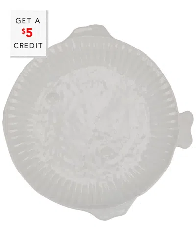 Vietri Pesce Serena Dinner Plate With $5 Credit In White