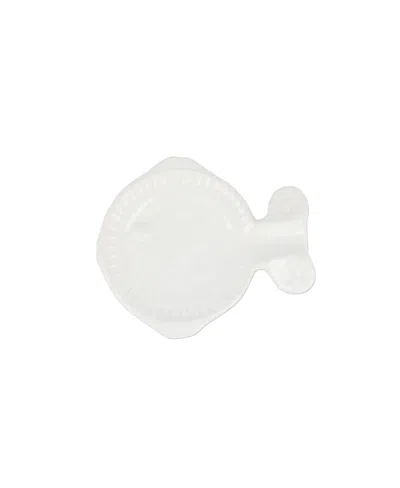 Vietri Pesce Serena Fish Spoon Rest In White