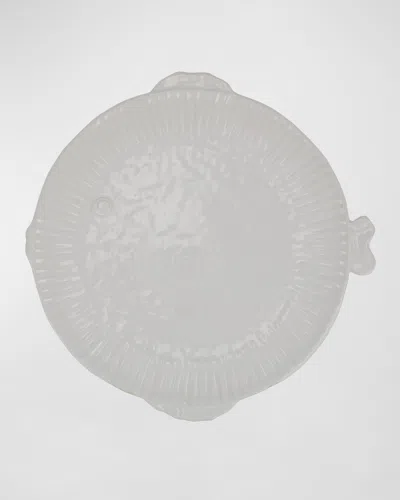Vietri Pesce Serena Round Platter In Gray
