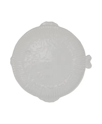 Vietri Pesce Serena Round Platter16"d In White