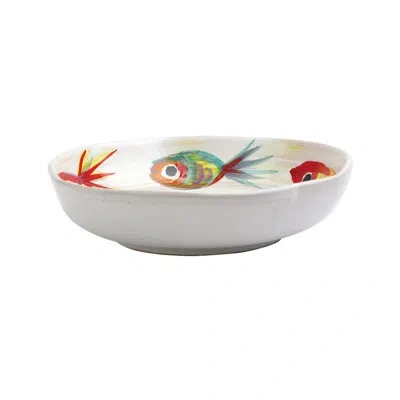 Vietri Pesci Colorati 24 Oz. Pasta Bowl In White;red;orange