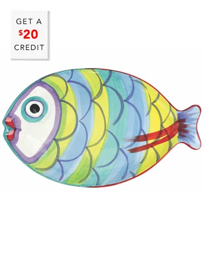 Vietri Pesci Colorati Figural Fish Platter With $20 Credit In Multi