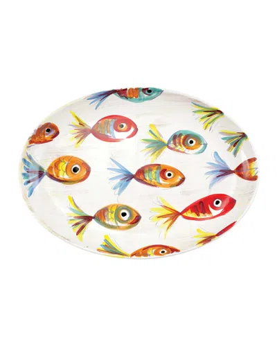 Vietri Pesci Colorati Oval Platter In Multi