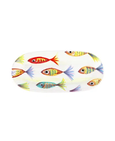 Vietri Pesci Colorati Small Oval Platter In Multi