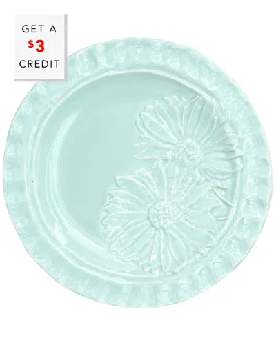 Vietri Pietra Fiori Canape Plate With $3 Credit In Blue