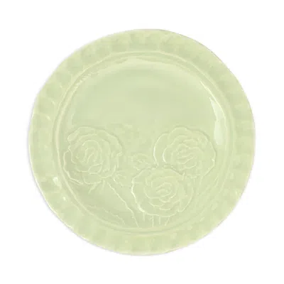 Vietri Pietra Fiori Pistachio Canape Plate In Green