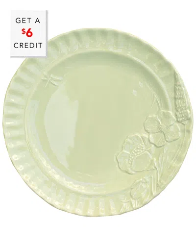 Vietri Pietra Fiori Pistachio Salad Plate With $6 Credit In Green