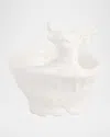 Vietri Pietra Natale Figural Deer Condiment Bowl In White