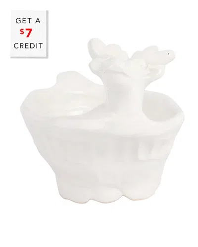 Vietri Pietra Natale Figural Deer Condiment Bowl With $7 Credit