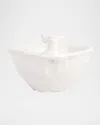 Vietri Pietra Natale Figural Deer Deep Bowl In White