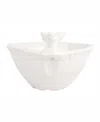 Vietri Pietra Natale Figural Deer Deep Bowl In White