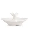 Vietri Pietra Natale Deer Shallow Bowl In White