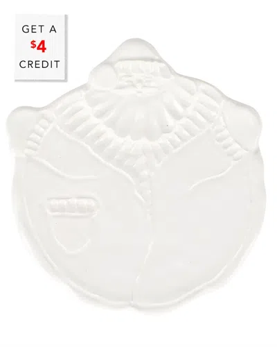 Vietri Pietra Natale Figural Santa Canape Plate With $4 Credit