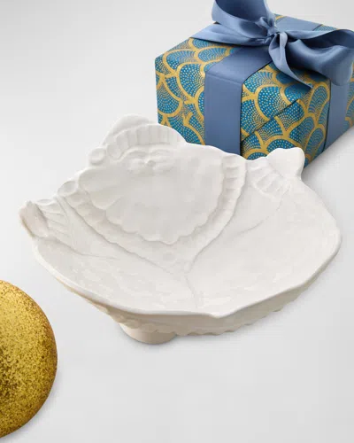 Vietri Pietra Natale Figural Santa Medium Bowl In White