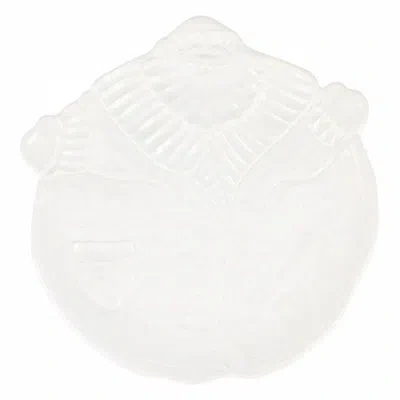 Vietri Pietra Natale Figural Santa Platter In White