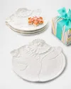Vietri Pietra Natale Figural Santa Salad Plate In White