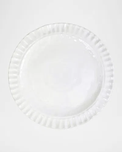 Vietri Pietra Serena Dinner Plate In White