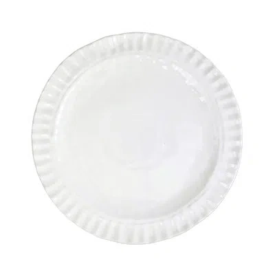 Vietri Pietra Serena Dinner Plate In White