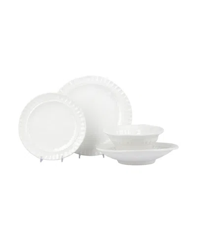 Vietri Pietra Serena Four-piece Place Setting In White