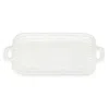 Vietri Pietra Serena Handled Rectangular Tray In White