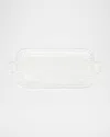 Vietri Pietra Serena Handled Rectangular Tray In White