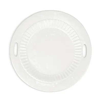 VIETRI PIETRA SERENA HANDLED ROUND TRAY