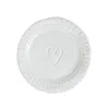 Vietri Pietra Serena Heart Plate In Natural White