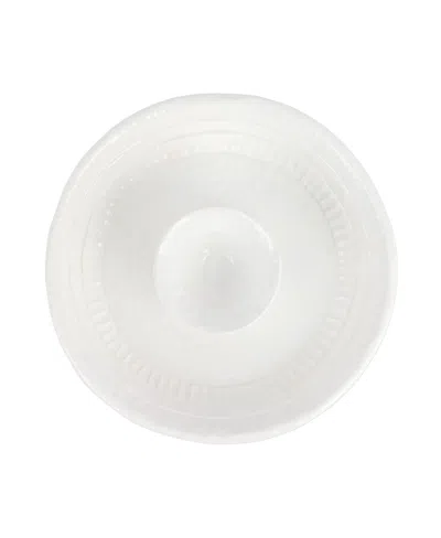 Vietri Pietra Serena Large Chip And Dip In White