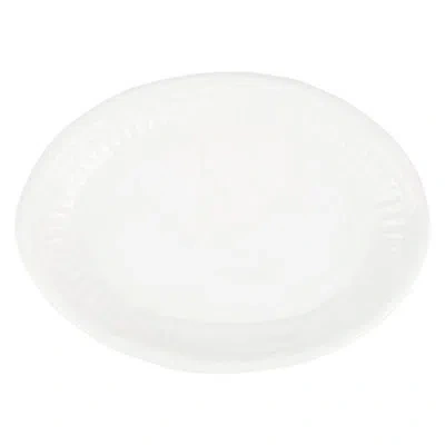 Vietri Pietra Serena Large Oval Platter In White