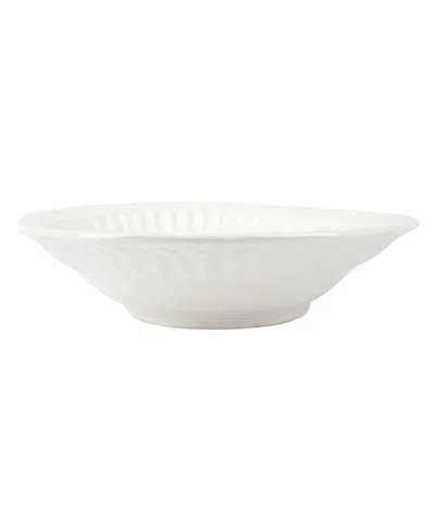 Vietri Pietra Serena Medium Shallow Serving Bowl In White