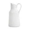 Vietri Pietra Serena Stoneware Pitcher In Natural White
