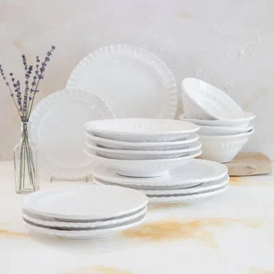Vietri Pietra Serena Place Setting In White