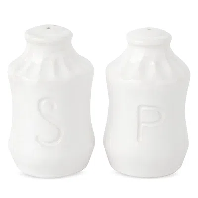 Vietri Pietra Serena Salt And Pepper Shakers In White