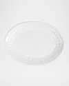 Vietri Pietra Serena Small Stoneware Oval Platter In White