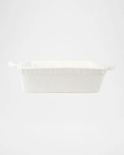 Vietri Pietra Serena Square Baker In White