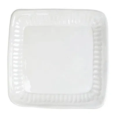 Vietri Pietra Serena Square Platter In White