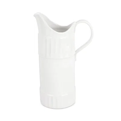 Vietri Pietra Serena Tavern Pitcher In White