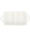 Vietri Pietra Serena Two-part Server In White