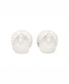 Vietri Pietra Tacchino Figural Salt And Pepper Shaker Set In White