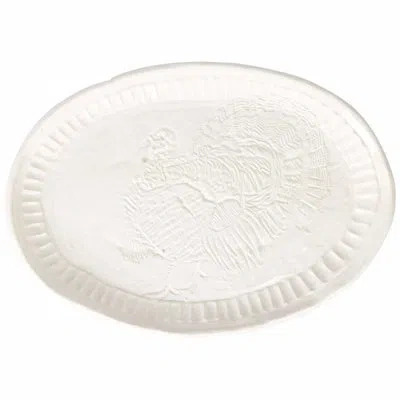 Vietri Pietra Tacchino Large Oval Platter In White